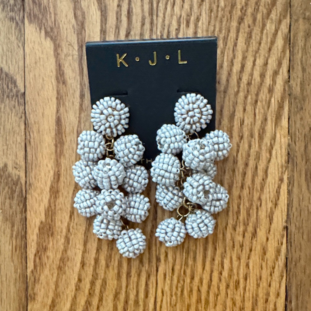 K.J.L Beaded Cluster Earrings